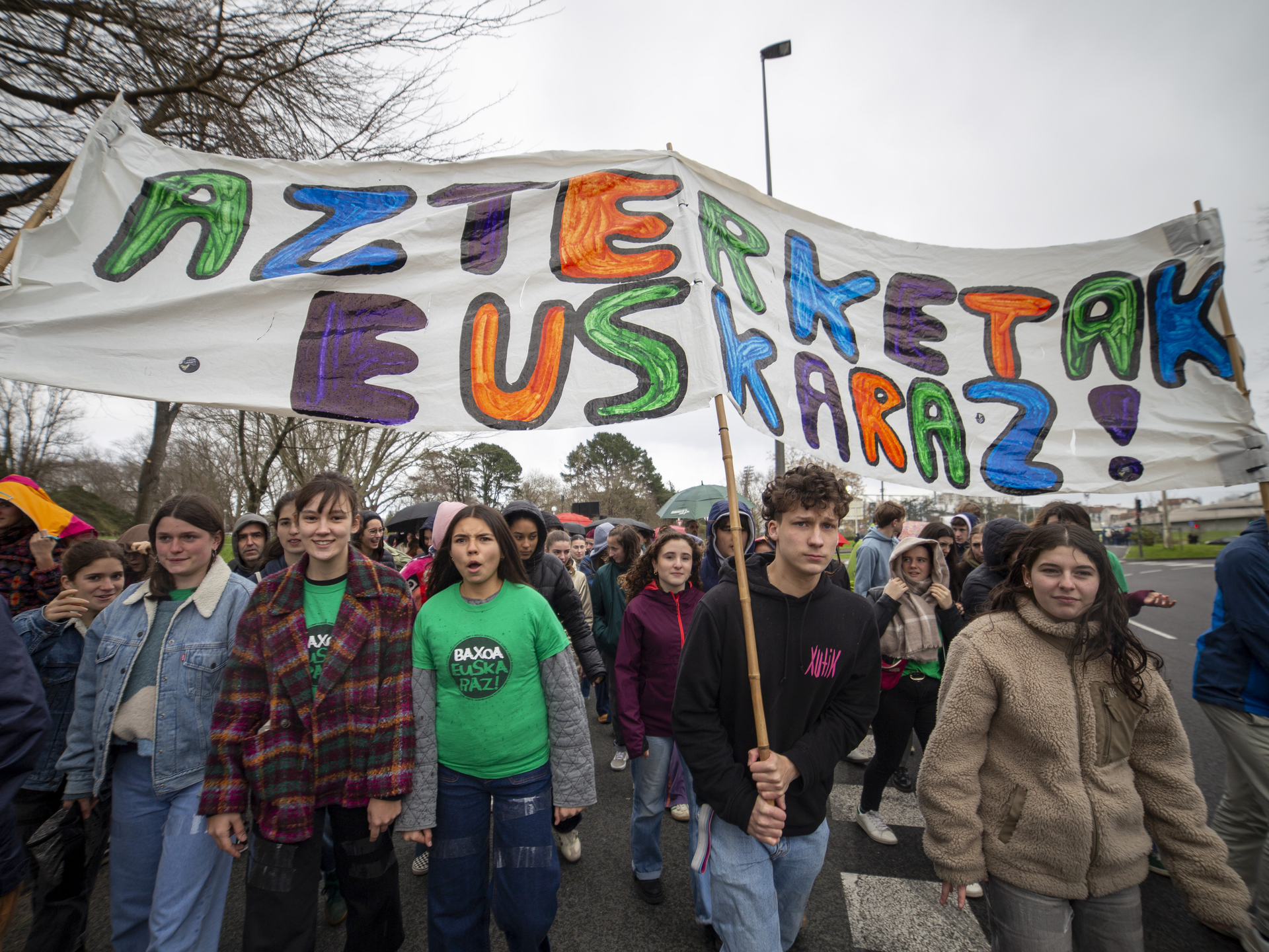 Ehunka lagunek hartu dute parte, Baionan, Ikastola mugimenduak deitutako manifestazioan
