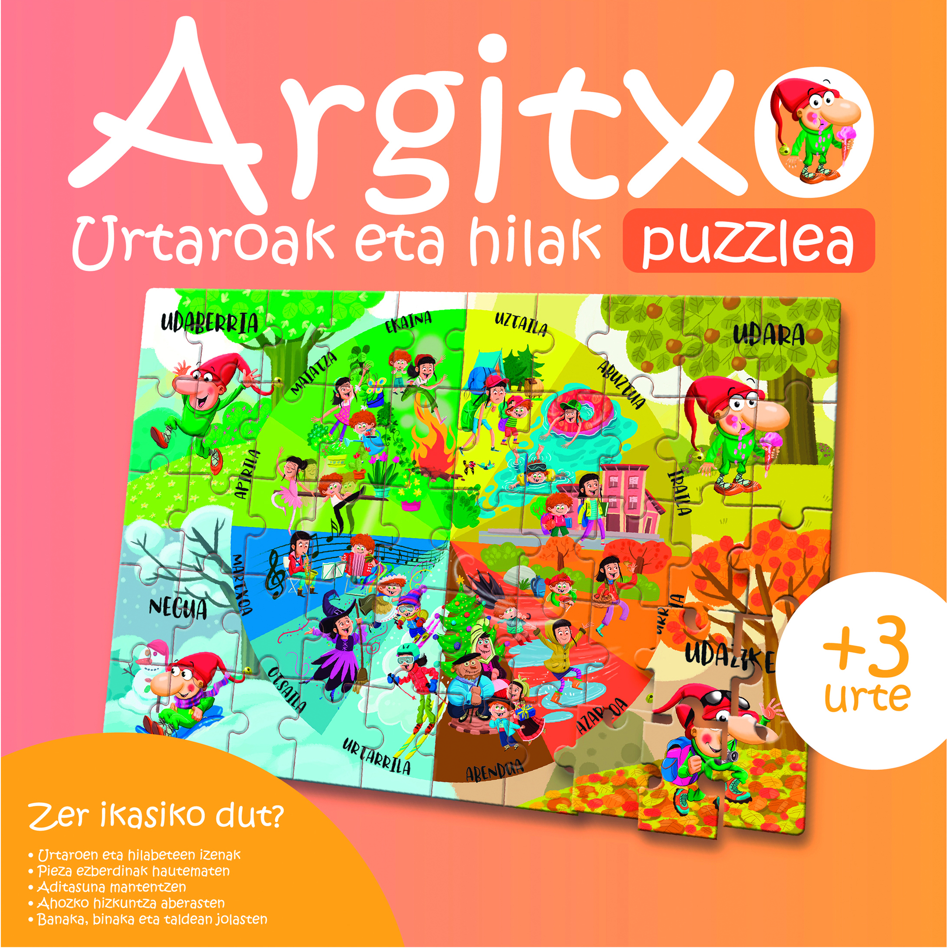 Argitxo urtaroak eta hilak jolasaren azala