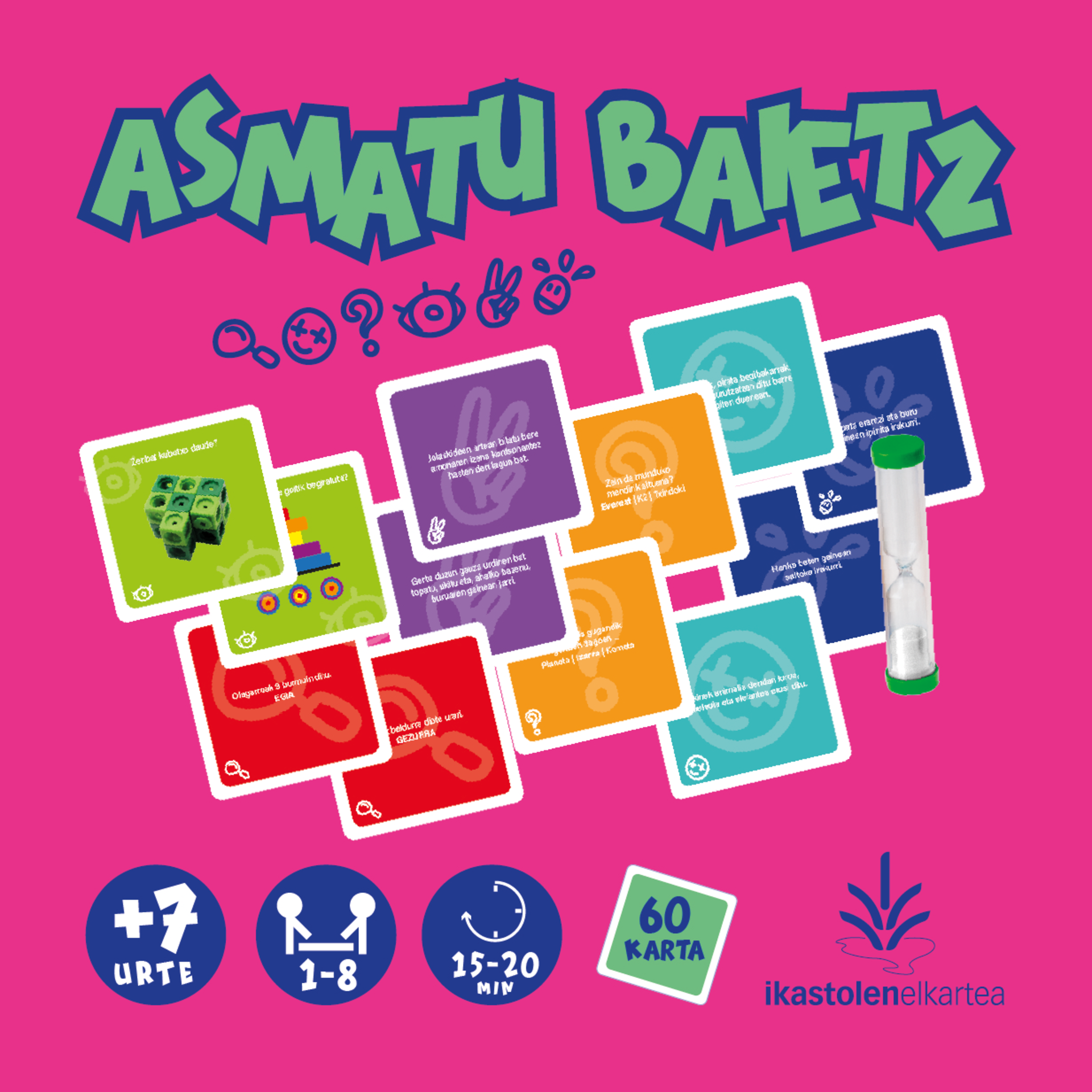 Asmatu baietz jolasaren kaxaren azala